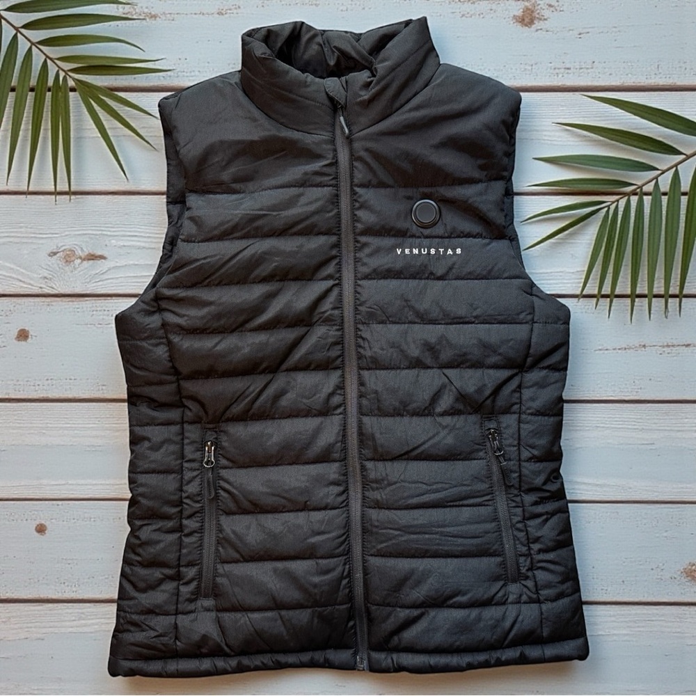 VENUSTAS Heated Puffer Vest with Battery Pack – Size S – Black